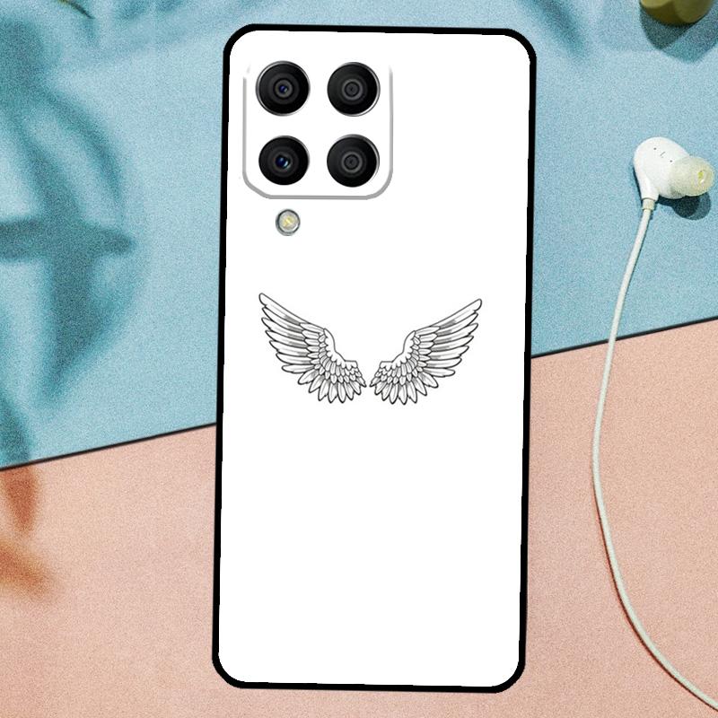 Angel Wings Painting For Samsung Galaxy M33 M35 M55 M15 M12 M13 M14 M34 M54 M53 M21 M31 M11 M32 M52 M06 M16 Case