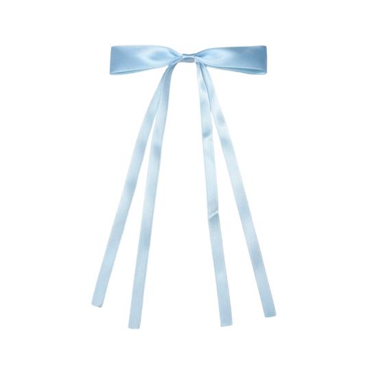 Spinka do włosów dla dziewczynki Długa wstążka Węzeł Dekoracyjna spinka do włosów Dekoracja tylnej części głowy Metalowe szpilki Akcesoria do włosów na Walentynki