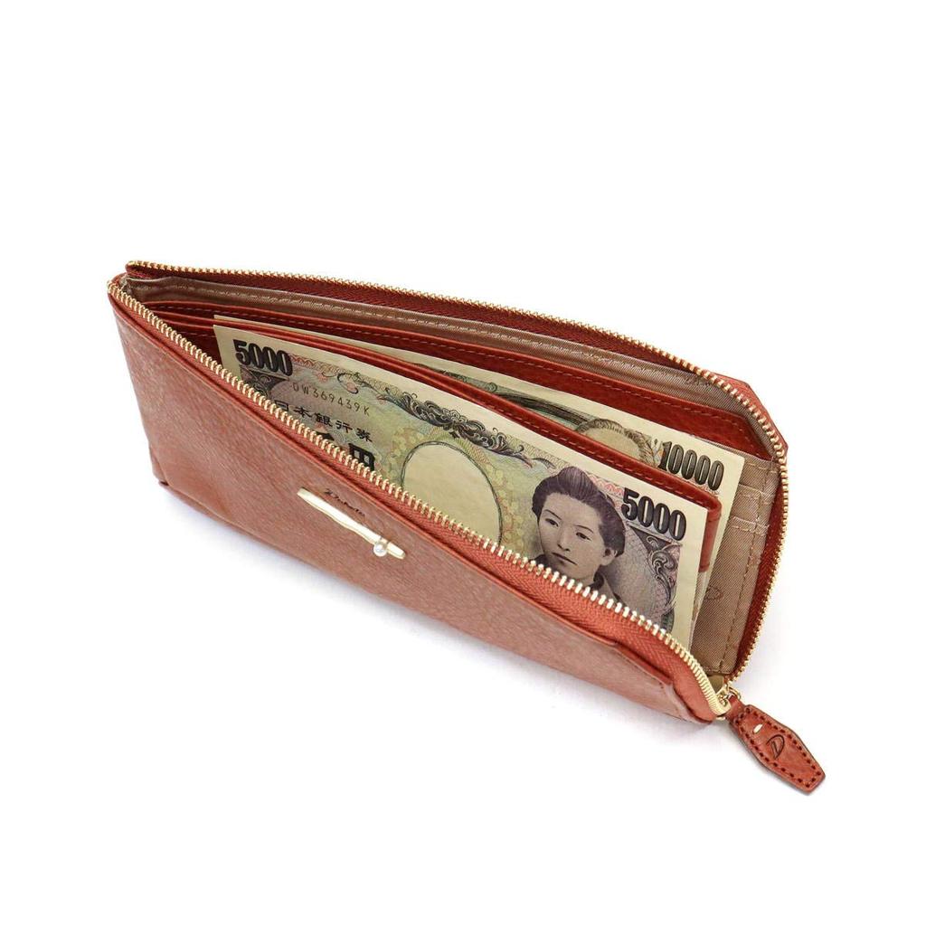 Portofel lung cu fermoar tip portofel pentru monede Piele naturală Perla Pink [Dakota] în formă de L pentru femei DA-30055-32