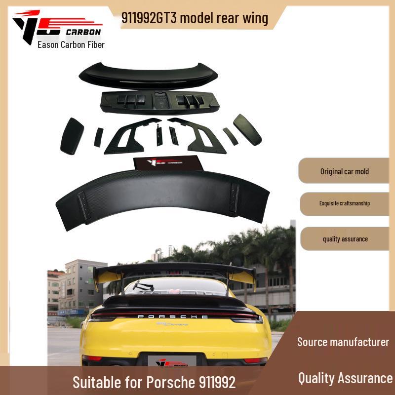 Dry Carbon Rear Wing Air Deflector Spoiler for Porsche 911/992 GT3 (2019-Present)