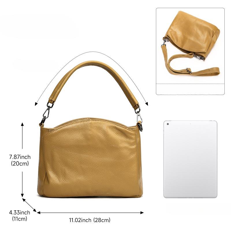 Genuine Leather Women's Crossbody Bag Fashion All-in-one Korean Shoulder Bag High Appearance Level Texture Soft Leather Small Bag