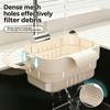 Foldable Hanging Sink Strainer Basket Colander Kitchen Food Fruit Residue Filter for Kitchen Organization Use