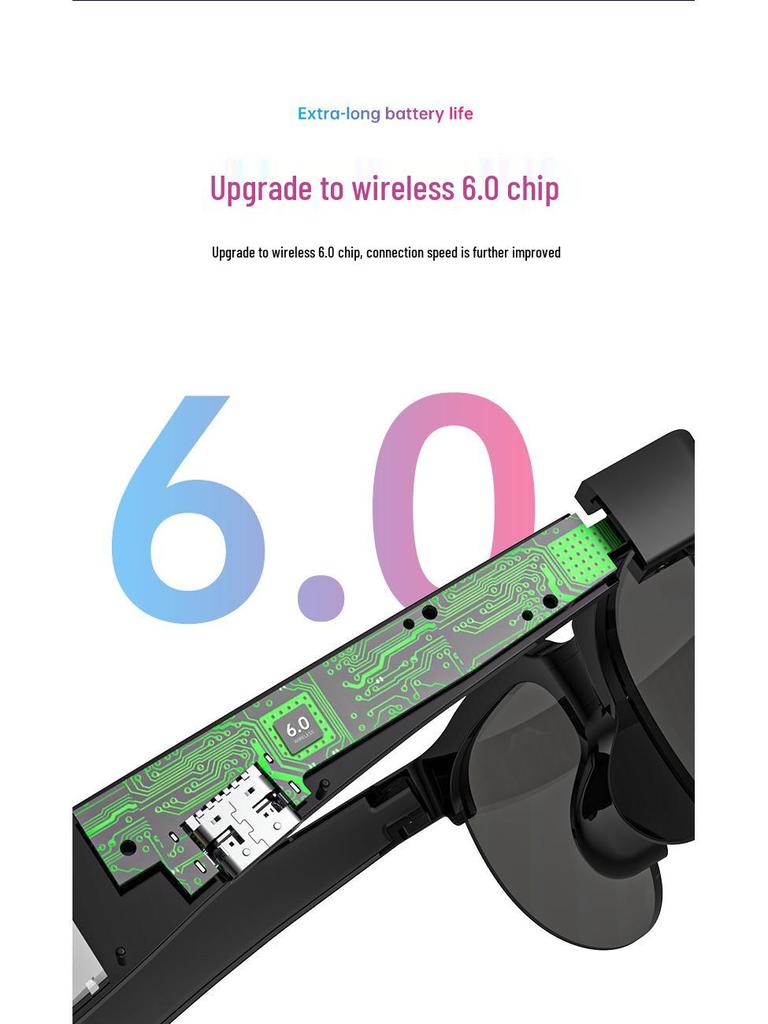 Bluetooth Smartbrille: Kabelloser Audio für Sport, Outdoor-Radfahren, Autofahren, Blaulichtfilter