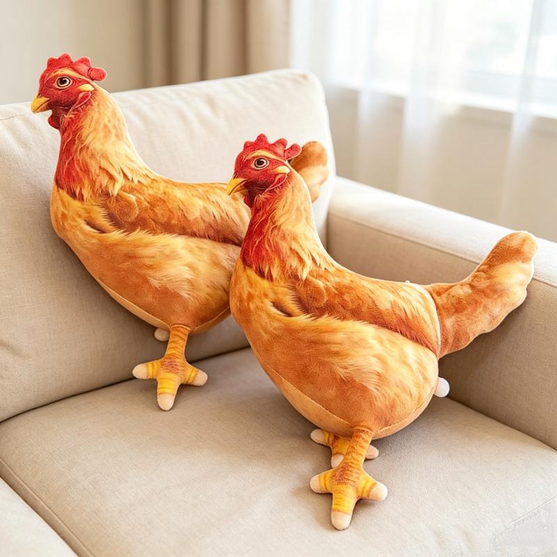 30CM Simulated Egg Laying Hen Doll 3D Simulation Chicken Fill PP Cotton Stuffed Doll Toy Gifts For Kids Home Room Decor
