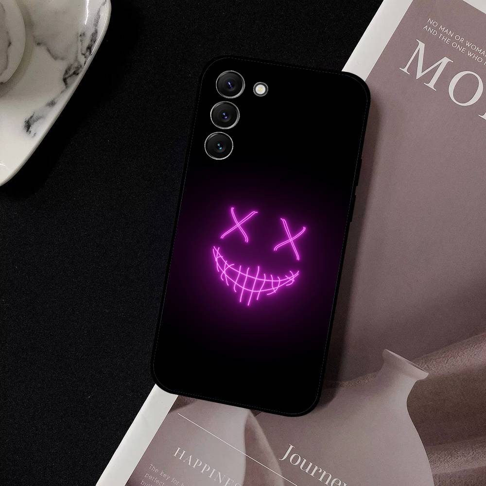 D-Devils-faces-S Phone Case For Samsung S24, S25 22,30,Note20,Lite,Ultra,5G,Plus,FE Black Cover
