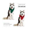 Festive Red & Green Knitted Christmas Scarf for Cats and Dogs