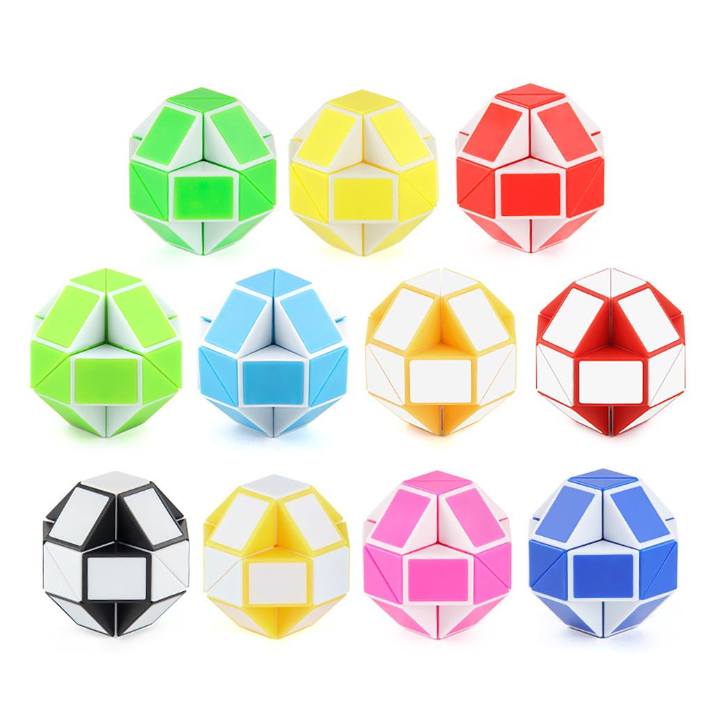 6pcs Random Snake Cube Twist Folding Puzzle Fidget Toy 24 Blocks Magic Ruler Anti Stress Reliever Game Gift for Kids Adults