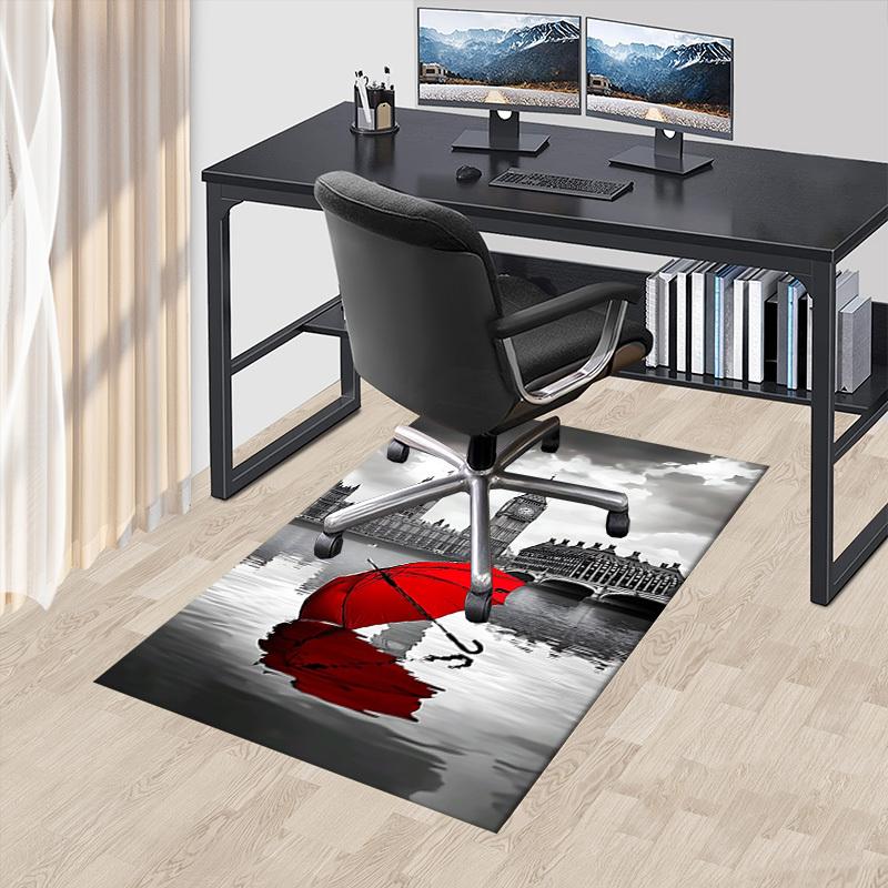 

London, Umbrella Themed Office Rug: Works for Chair Mat, Bedrooms & Other Occasions. Top Gift for Housewarmings, Christmas or Birthdays.0923