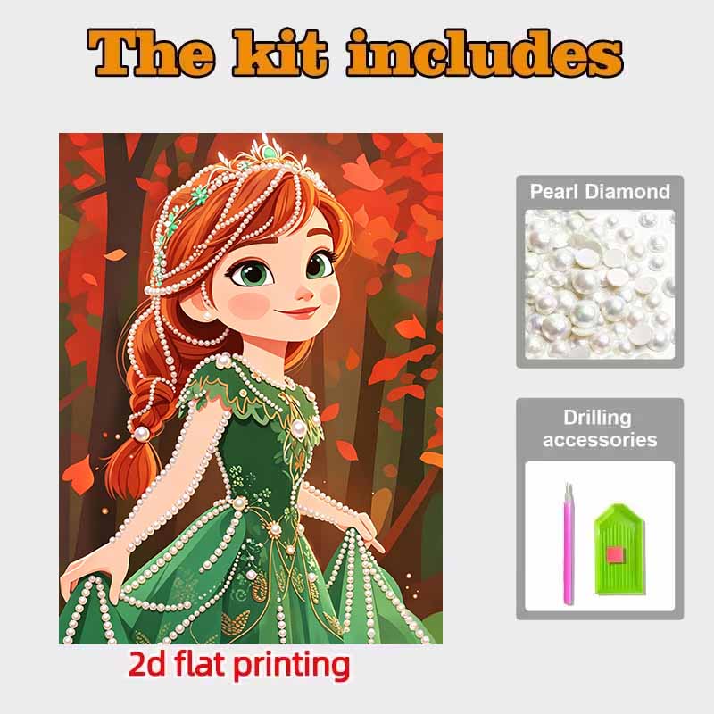 Disney DIY Pearl Art Painting Frozen Anna Home Wall Decoration Pearl Gemstone Painting Pictures Crafts Home Decoration