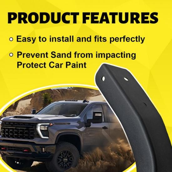 4PCS Rear Front Splash Flap Guard Mud Delete Fit -2024 Cover Chevy Silverado