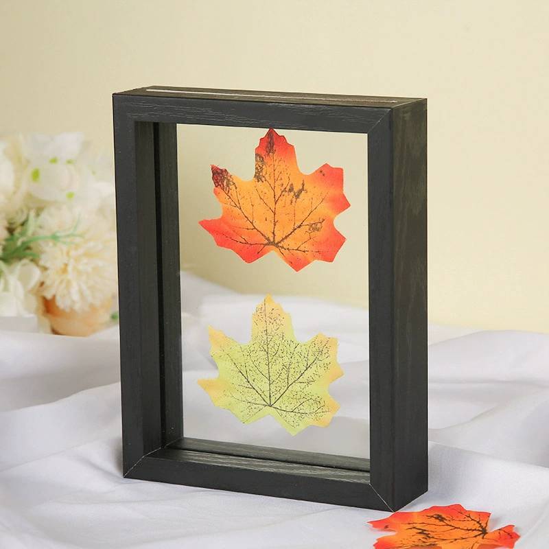 Wooden Doublesided Glass Photo Frame For A4 Herb Leaf Specimen Diy Art Display For Home Decor