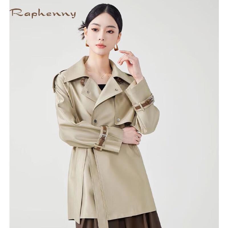 Raphenny Women's Classic Double-breasted Trench Coat