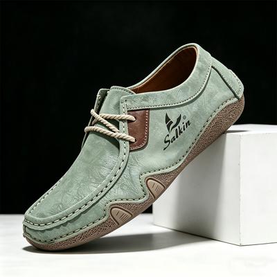Chaussures en cuir décontractées faites à la main hommes chaussures de conduite confortables mocassins en cuir souple hommes chaussures mocassins chaussures d'outillage