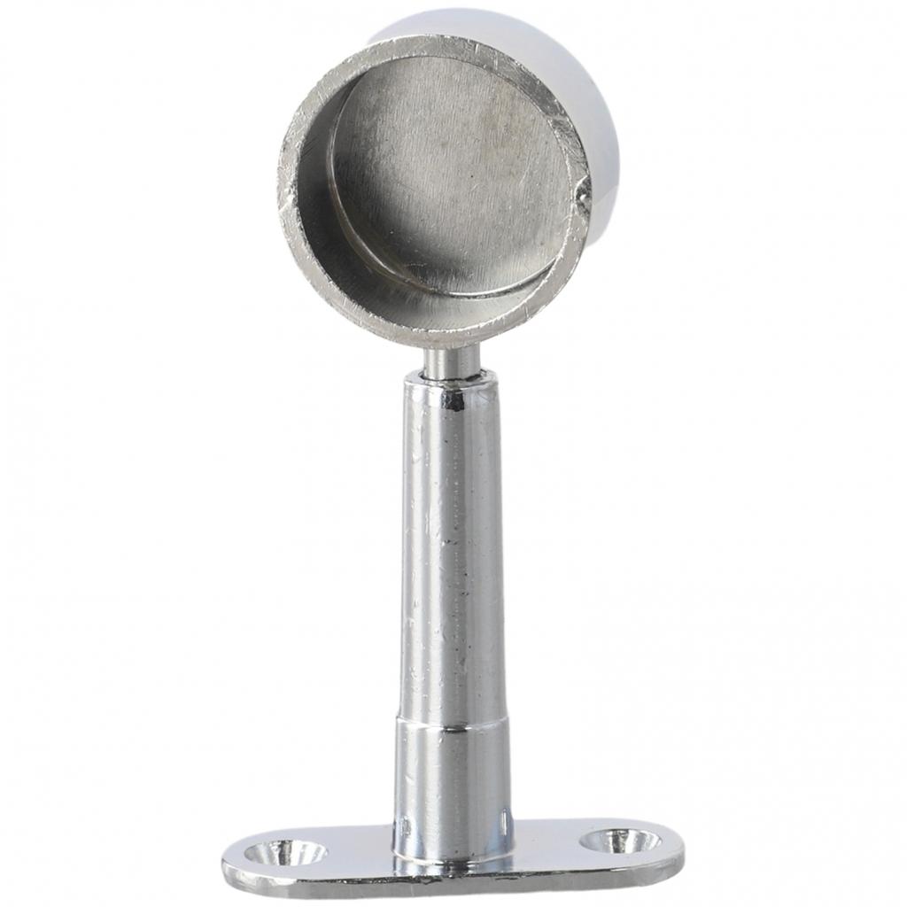 25mm Round Chrome Centre Bracket for Adjustable For Wardrobe Rail Rod Socket