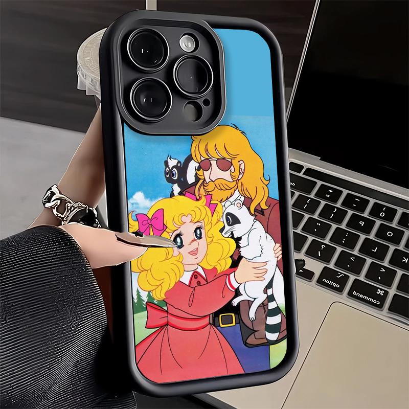 Phone Case for iPhone 17 Air 16E 15 16 Pro Max Candy 90s Cartoon Cover 14 Plus 13 12 Mini Soft Shell Silicone Fundas