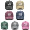 DOG MOM Print Adjustable Baseball Hat Washed Cotton Adjustable Buckle Stylish Snapback Baseball Cap Ideal Choice For Men Women