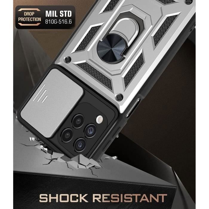 Coque de Protection - PROSHOP - pour Samsung A12 - Argenté - Style Armée - Antichoc