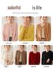 Women's Loose Fit Single-Breasted Cashmere Cardigan - Warm, Fashionable, Versatile Round Neck Knit Top