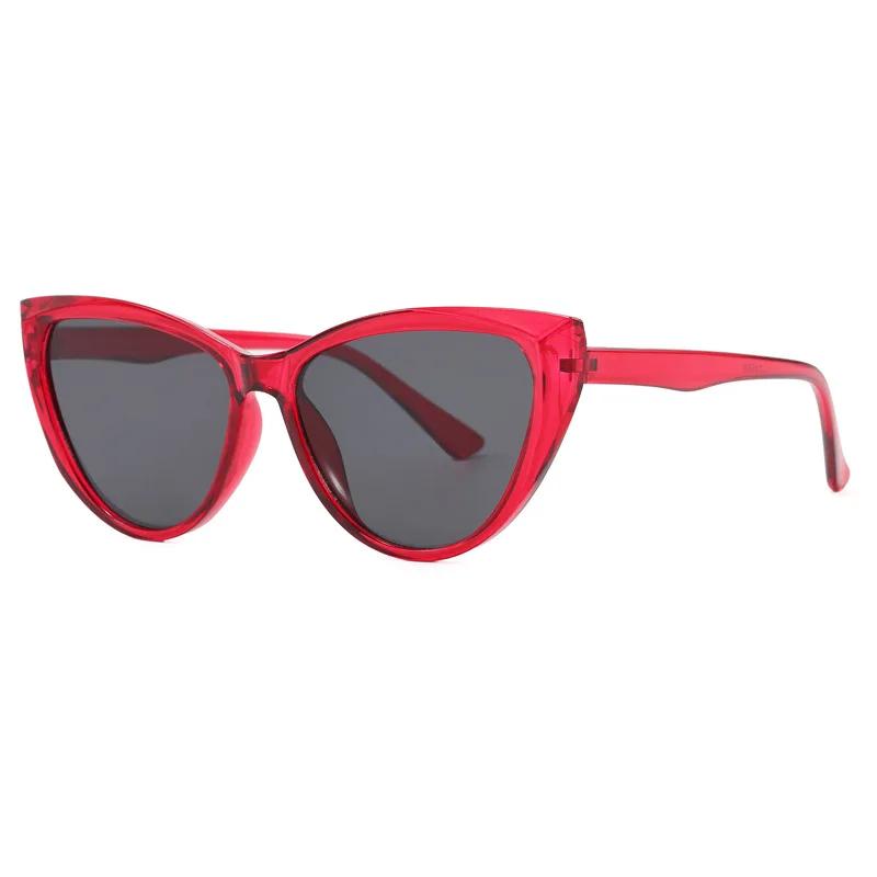 Trendy Cat-eye Sunglasses Full-frame HD Clear Lens UV400 Protection Elegant Travel Beach Outdoor Shades Glasses