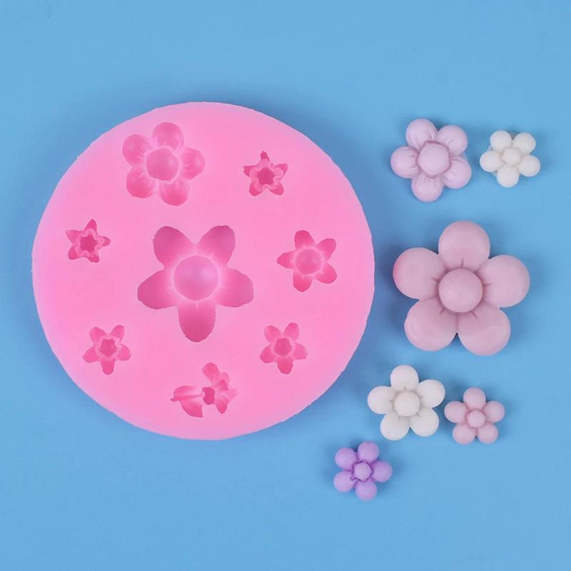 New Mini Flower Cake Fondant Silicone Mold Cupcake Decorating Tools DIY Handmade Chocolate Mousse Mould Decoration Accessories