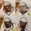 Fashionable Winter 2023 Vintage Casual Bucket Bag Soft Retro Pu Crossbody