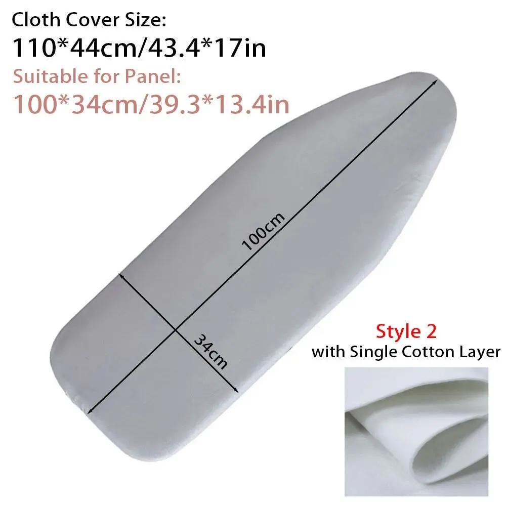 1Pcs With Elastic Edge Ironing Board Cover Stain Resistant Thick Cotton Padding Iron Heat Shield Universal Cloth Cover