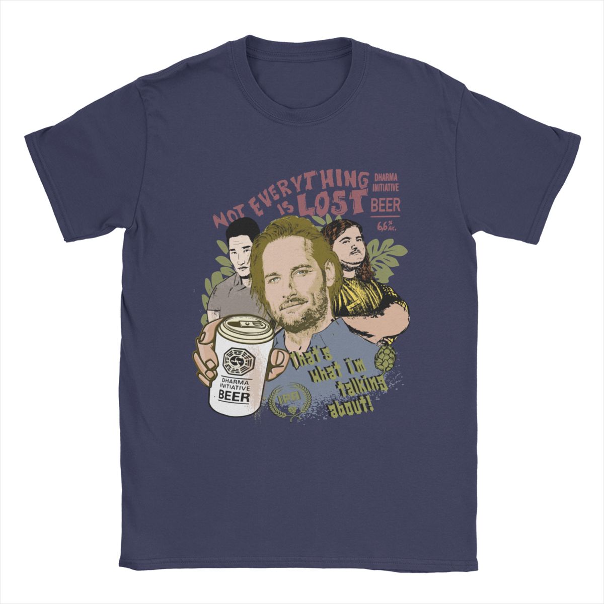 

Футболка Dharma Initiative Beer Not Everything Is Lost Мужская Футболка Хлопковая Футболка с Коротким Рукавом Одежда Подарок на День Рождения XXXXXL
