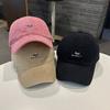 Han Style Alphabet Embroidered Cotton Baseball Cap With Sun Protection For Casual Wear