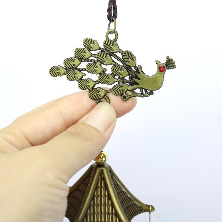 Metal Copper Wind Chime Copper Yard Garden Decoration Bell Feng Shui Pendant Town Lucky Fish Elephent Money Shop Doorbell Gift