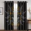 Ebony Gouden donkere wind Totem digitale print gordijn woonkamer slaapkamer huiselijke omgeving landschapsvorming polyestervezel gordijnstof