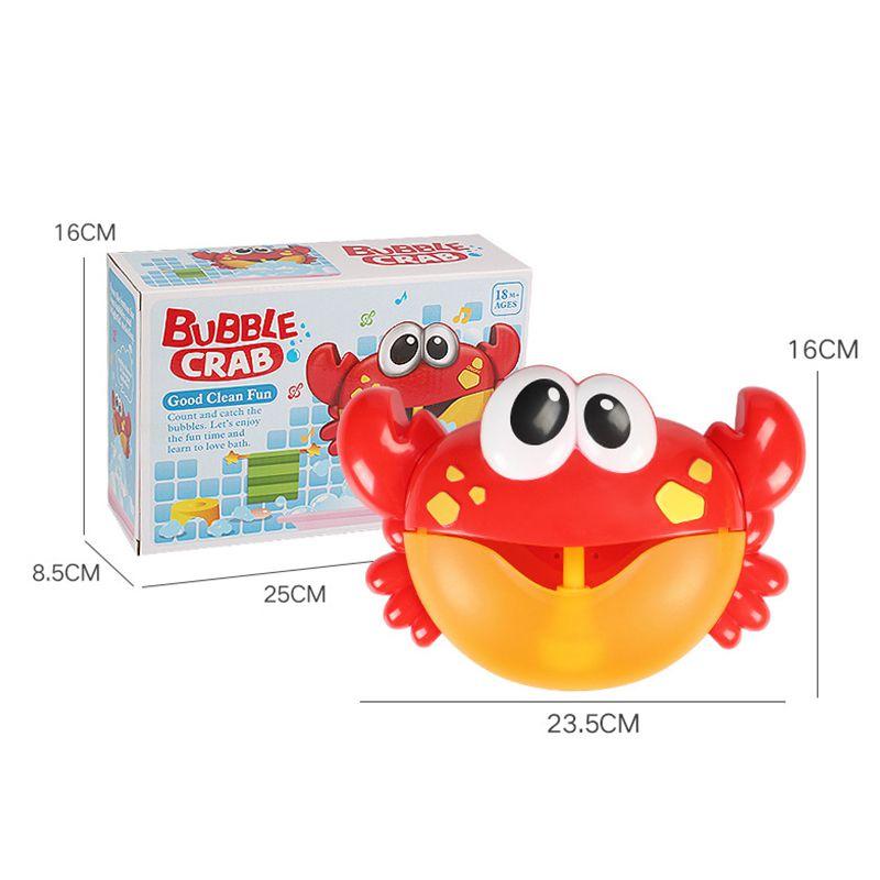 Adorable Red Plastic Cartoon Crab Baby Bath Toy With Music And Bubble Fun Machine