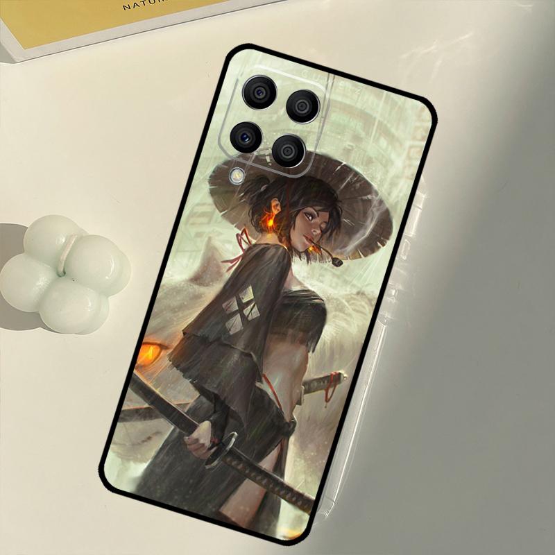 Anime Girl Samurai For Samsung Galaxy M31 M16 M11 M21 M13 M33 M35 M53 M55 M15 M14 M34 M54 M12 M32 M52 M06 Case