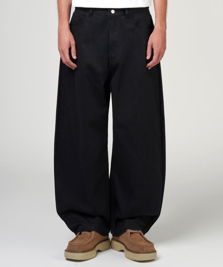 UNTAPPED STUDIO [2Pack] Washed Curved Wide Cotton Pants 4 Colors
