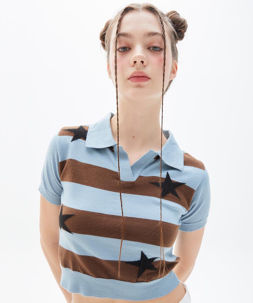 LUVISTRUE Py Star Collar Knit(Sky Blue)