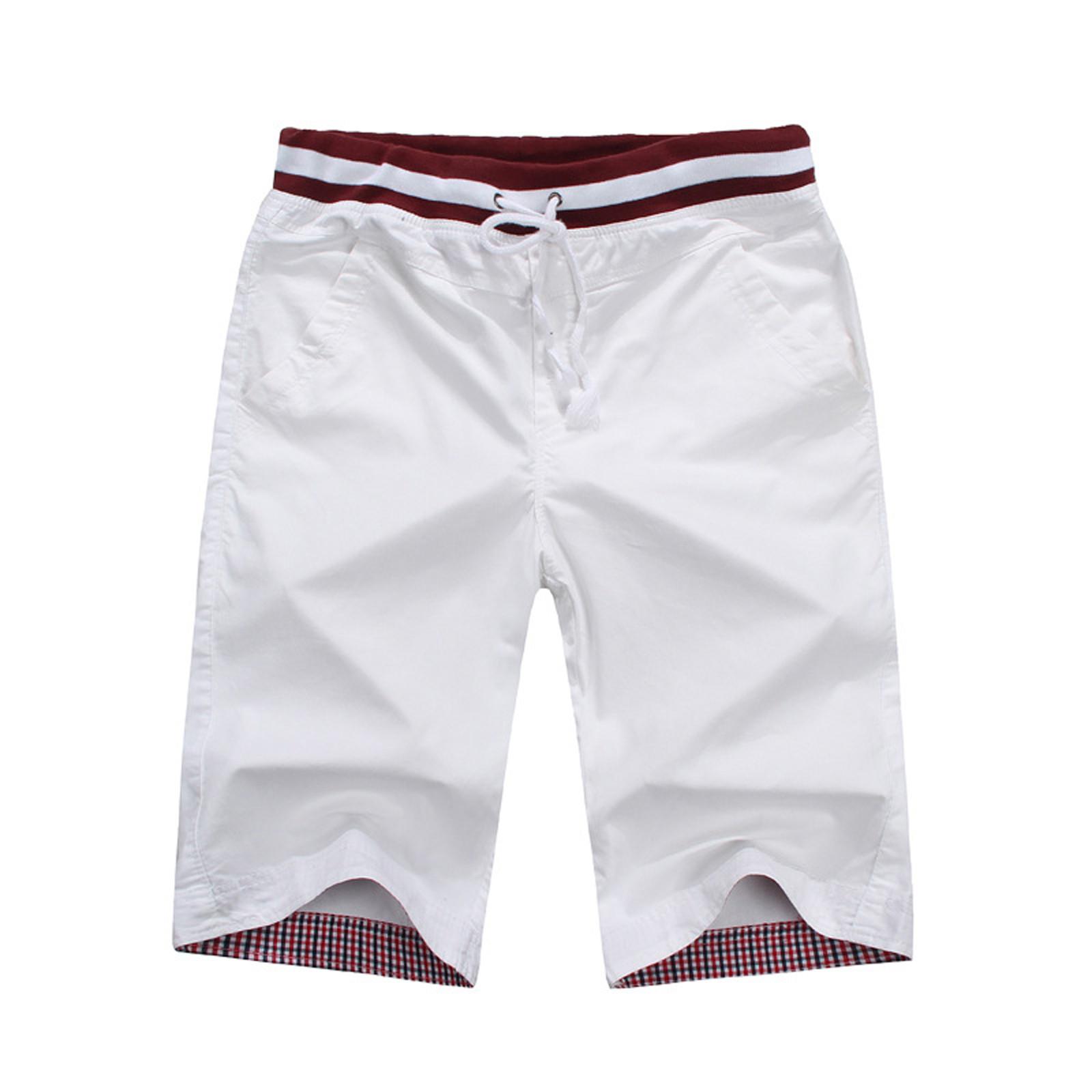 

Мужские новые летние повседневные мешковатые шорты, модные свободные хлопковые цветные шорты XXL белый