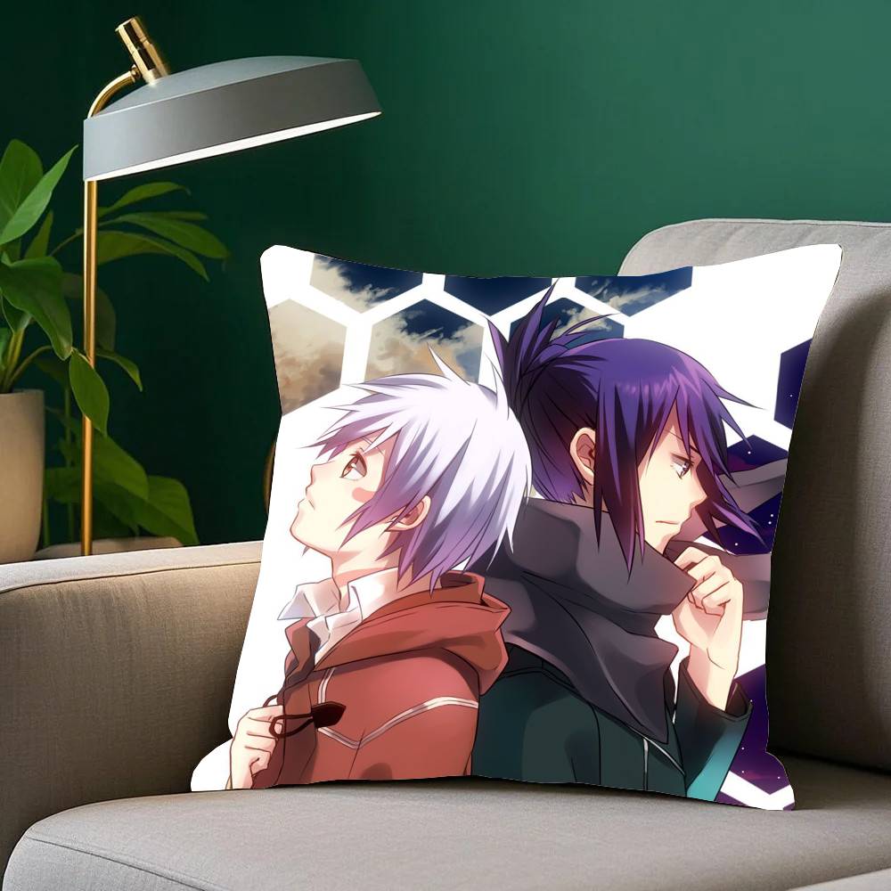NO.6 Anime Pillow Case Fashion Square Pillowcase Bedroom Sofa Room Ins Decoration Leisure