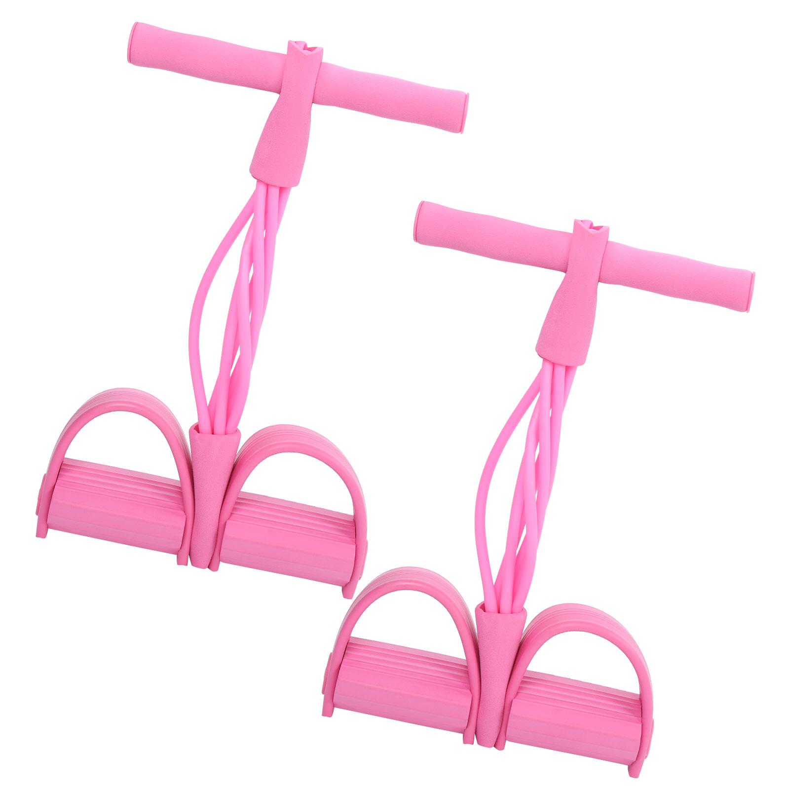 4 Трубки Эластичный Тяговый Канат Тренировка Пресса Педаль Лента Сопротивления Йога Растяжка Фитнес