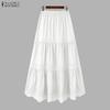 ZANZEA Women Casual Elastic Waist Loose Summer Long Skirts