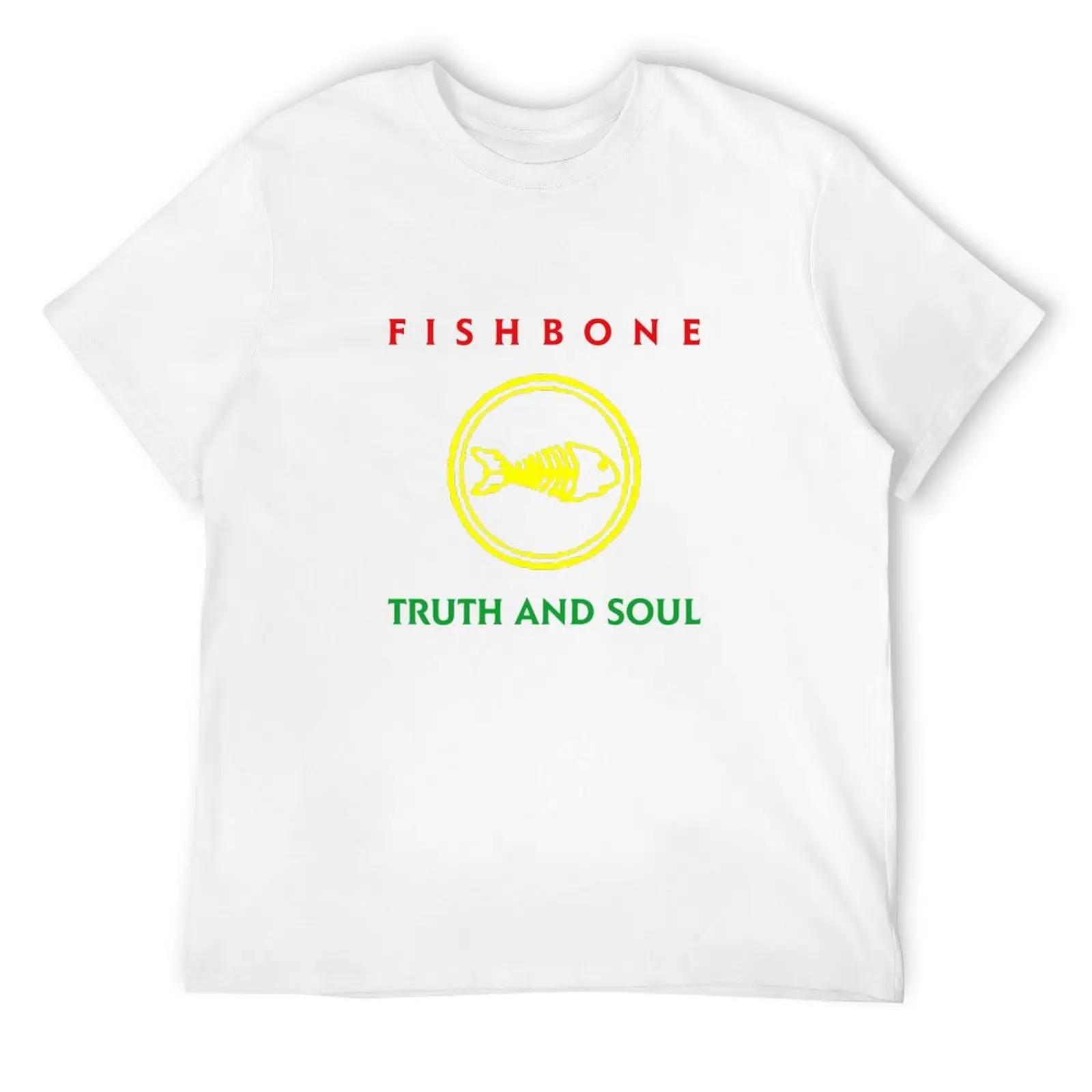 

Футболка Truth And Soul Fishbone Ska, кавайная одежда для мальчиков, простые белые футболки с принтом животных для мужчин S белый
