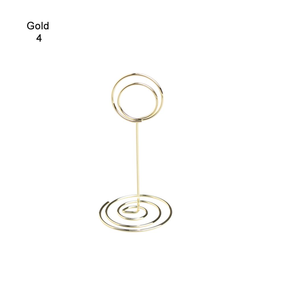 1PC Various Shapes Place Card Holder Table Metal Table Numbers Holder Paper Menu Clips Romantic Photo Holder Desktop Decoration