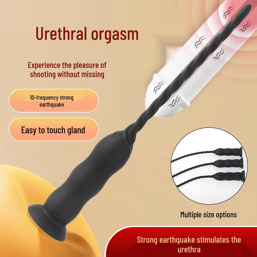Magnetic Spiral Urethral Dilator & Vibrator for Adults