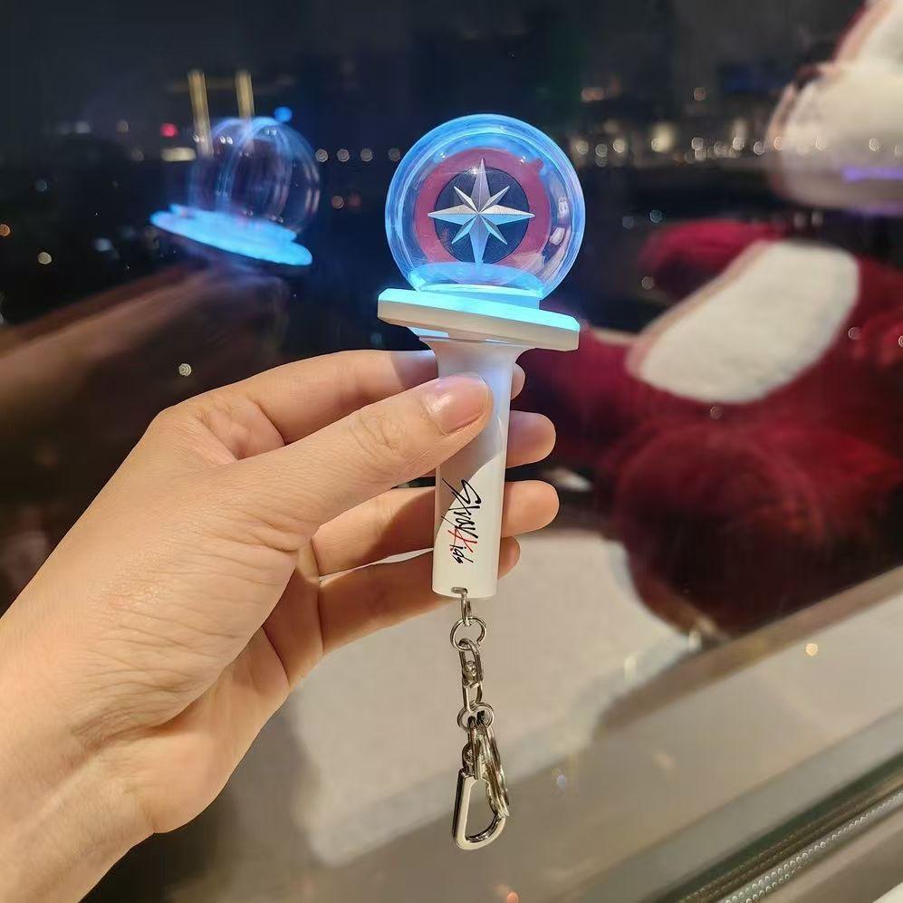 Discover Intime Unisex Kpop Stray Children Skzoo Official Style Keychain 1St/2Nd Gen Lightstick Led Glowing Pouch Charm Fans Present Birth Date Gift: Pouch Charm
