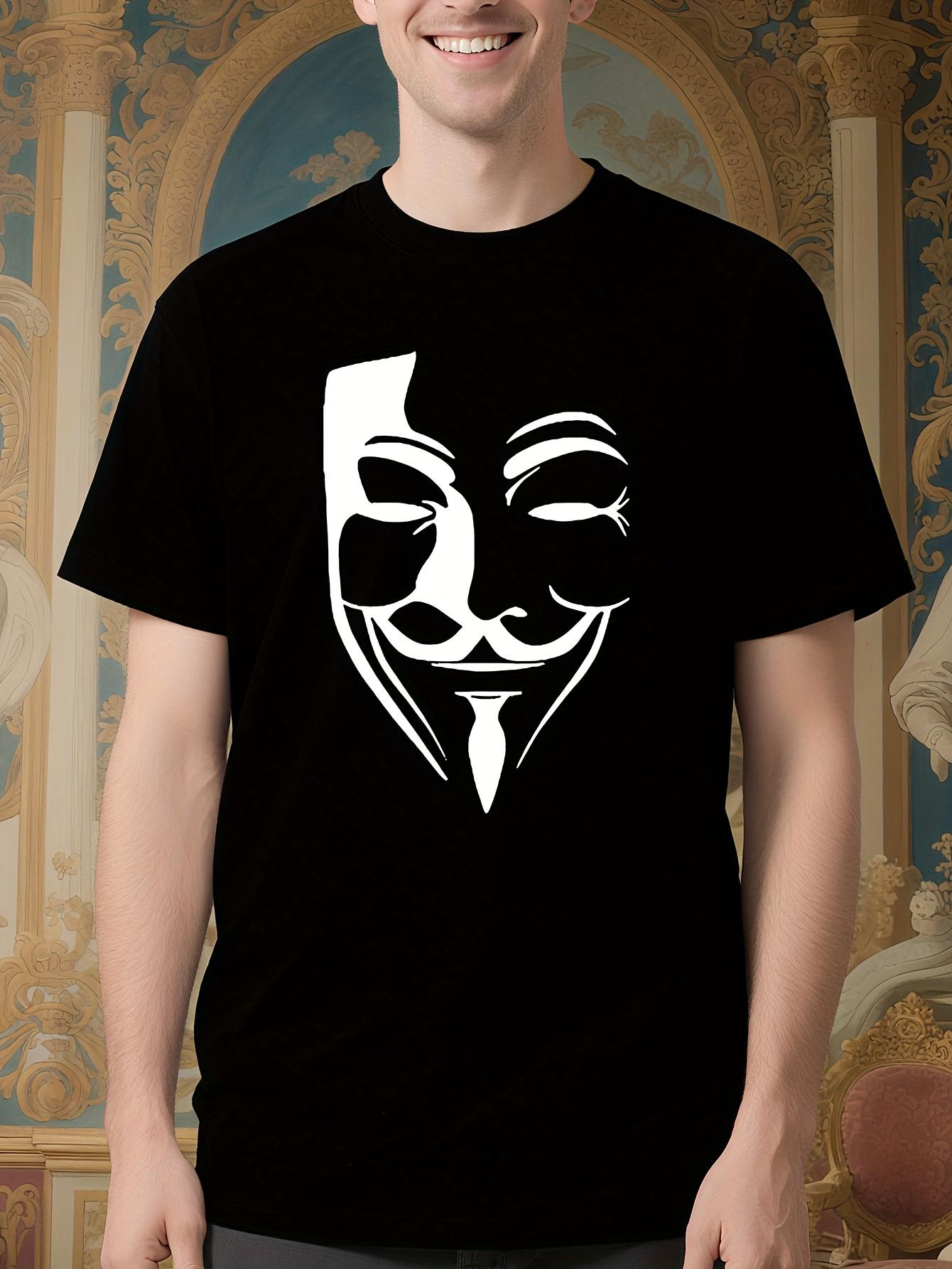 Guy Fawkes Mask Graphic Tshirt - Black Hip Hop Streetwear... XXXL