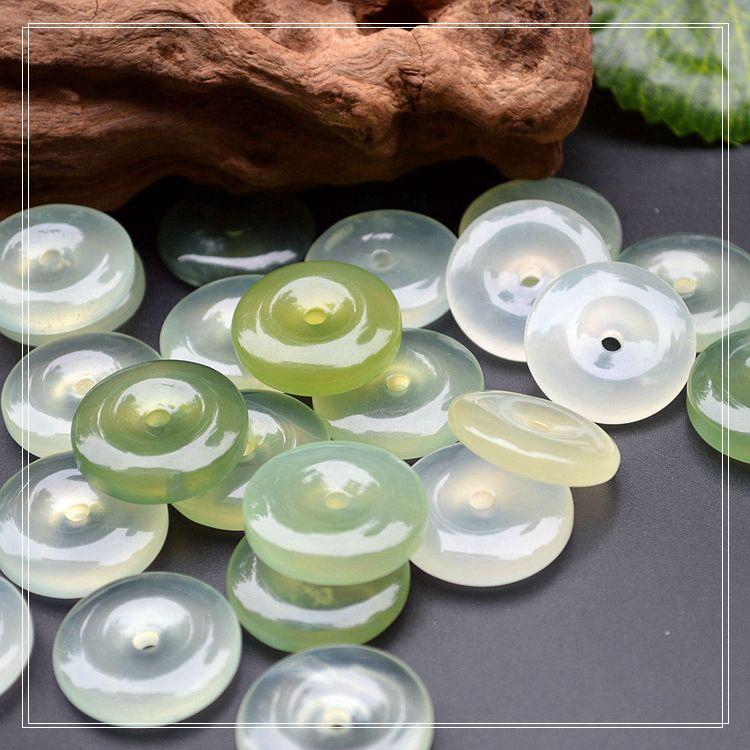Jade Arhat Eye Pendant - Natural Ice Xiuyan Jade Necklace Accessories 050