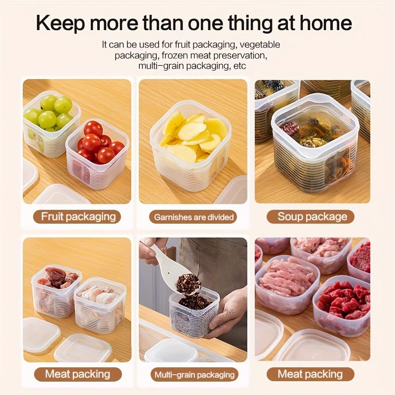[Leakproof|Stackable] 7pcs Set Leakproof Stackable Food Storage Containers with Lids | Durable PP Material, Perfect for Meats, Fruits & Vegetables