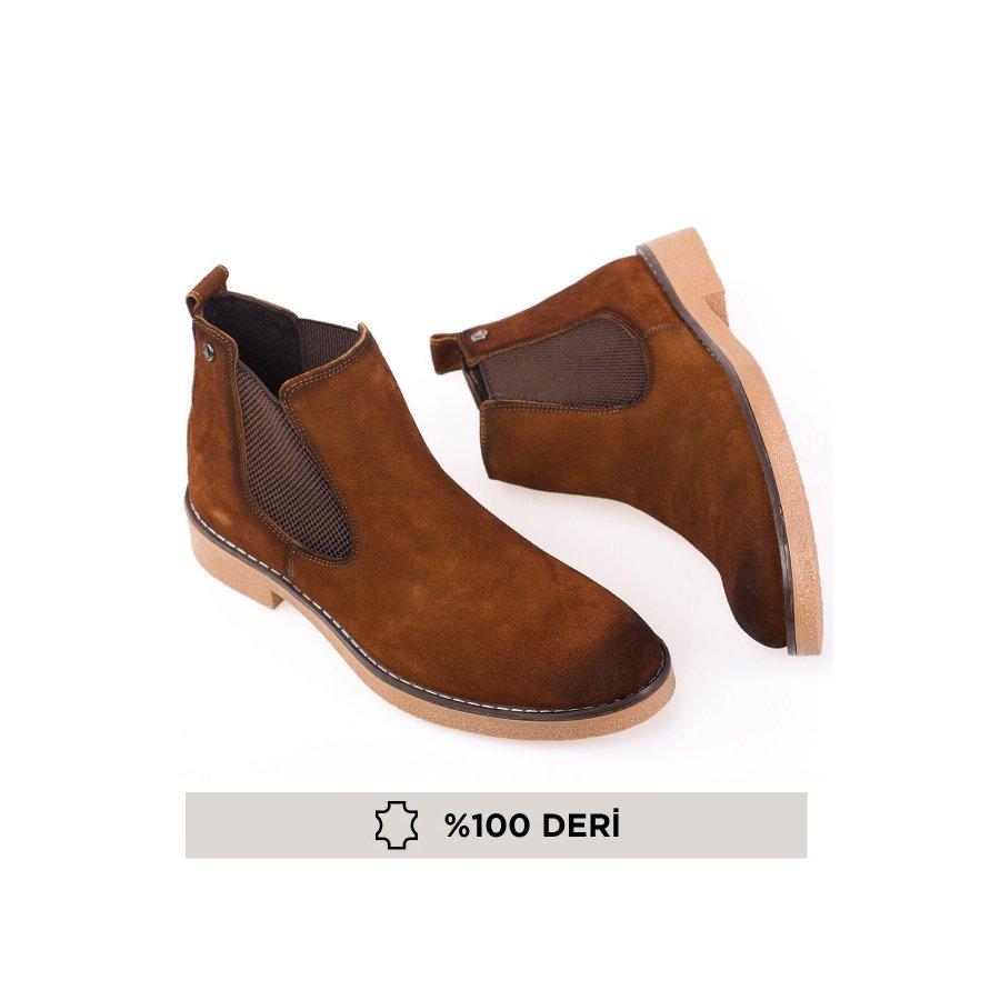 

Мужские ботинки челси из натуральной нубуковой кожи