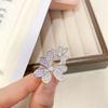 Luxury Double Clover Heart Diamond Adjustable Ring