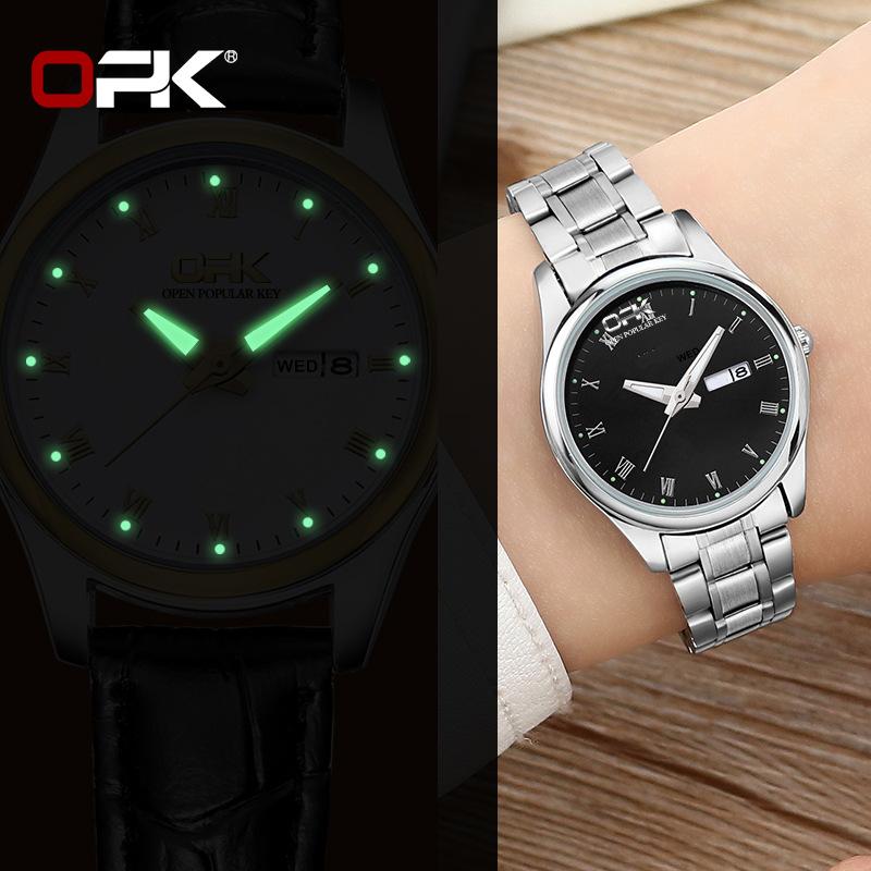 OPK Brand Watch Double Calendar Quartz Women's Watch Women's Watch