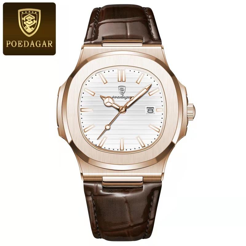 New Top Brand Ultra Thin Men's Watch New Fashion Waterproof Quartz Calendar Luminous Wristwatch