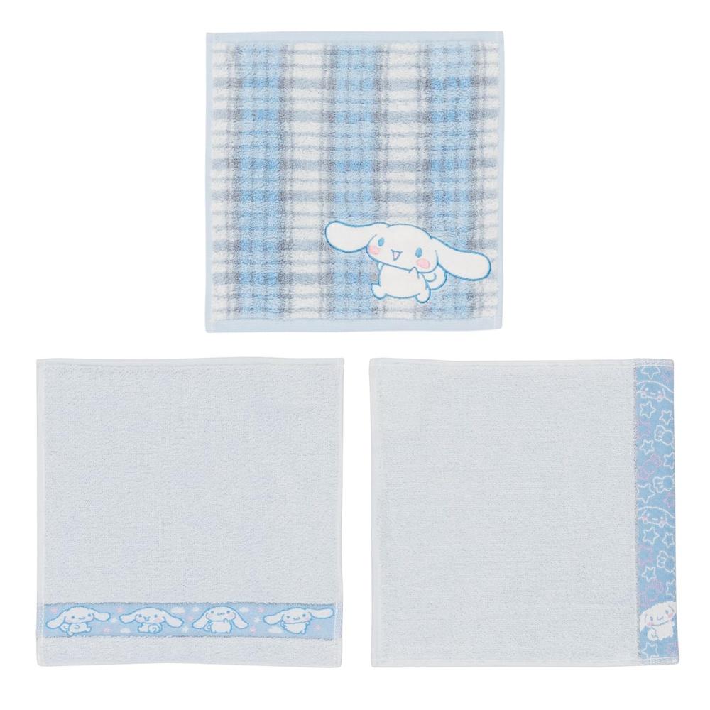

Towel Institute [Sanrio Characters] #meet Mini Cinnamoroll Set of 3 Fluffy High Speed Absorption 100% Cotton Less Shedding Sanrio Gift Japan
